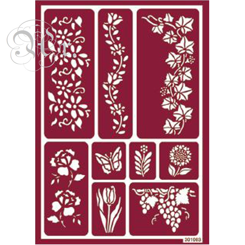 Stencil Flex 03 Cenefas Flor II