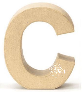 Papel Mache Letra C 17.5 Cm.
