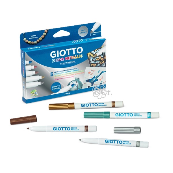 Set 5 Rotuladores Giotto Decor Metal