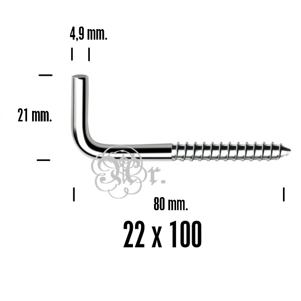 Alcayata 22*100 3 Unid.