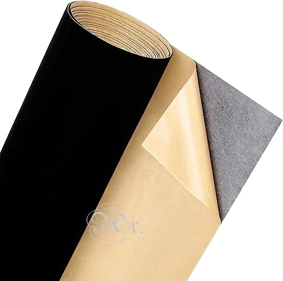 Terciopelo Adhesivo 45*50 Cm. Negro