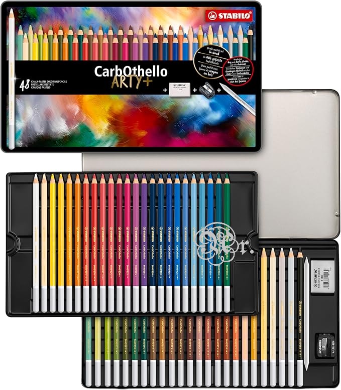 Carbothello caja metal 48 colores