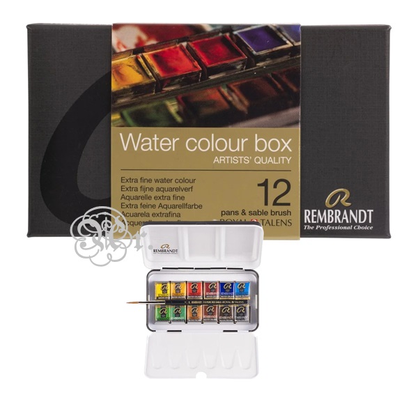 Acuarela Rembrandt caja metálica 12 colores
