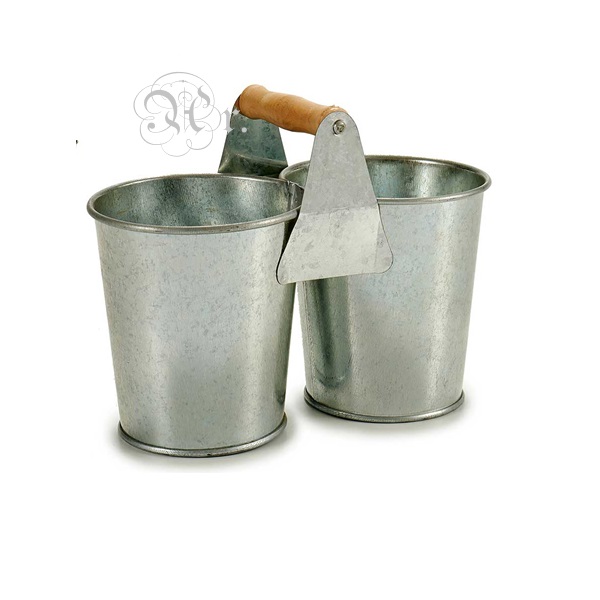 Maceta Doble Hojalata 10*20*15 Cm.