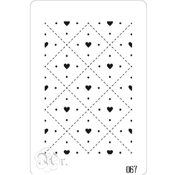 Stencil 20x30 cm 067 Corazones