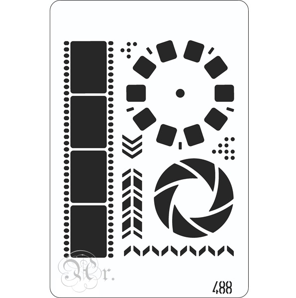 Stencil 20*30 Cm. 488 Etiquetas