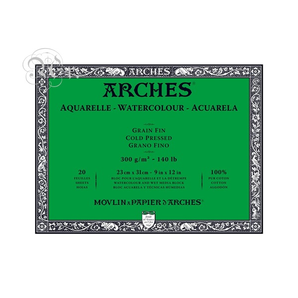Block Acuarela Arches 4L 23*31 Cm. GF 20h.