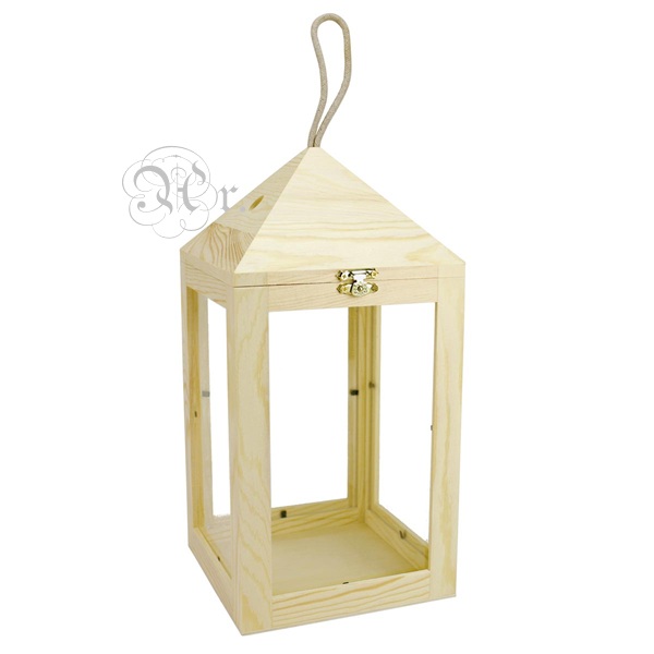 Farol Madera 15*15*30 Cm.