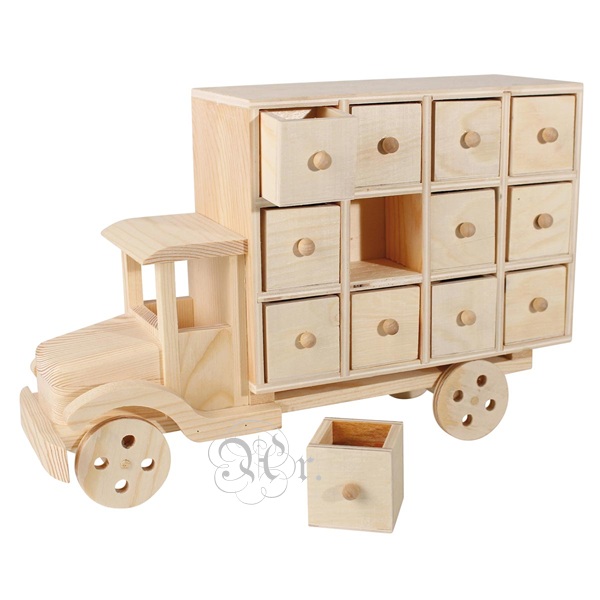 Calendário do Advento Camião 28,5*19*9,5 cm.