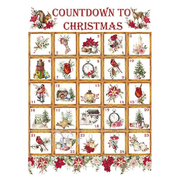 Papel Arroz 32*45 Tcr134 Calendario Adviento