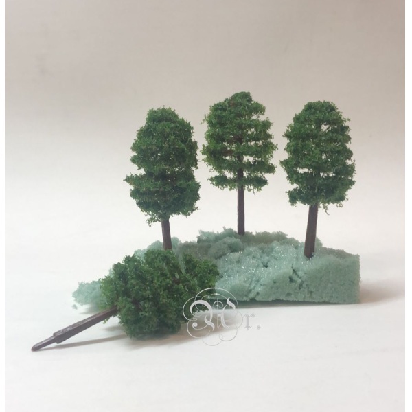 Set 4 Arbolitos Maqueta 7 Cm.