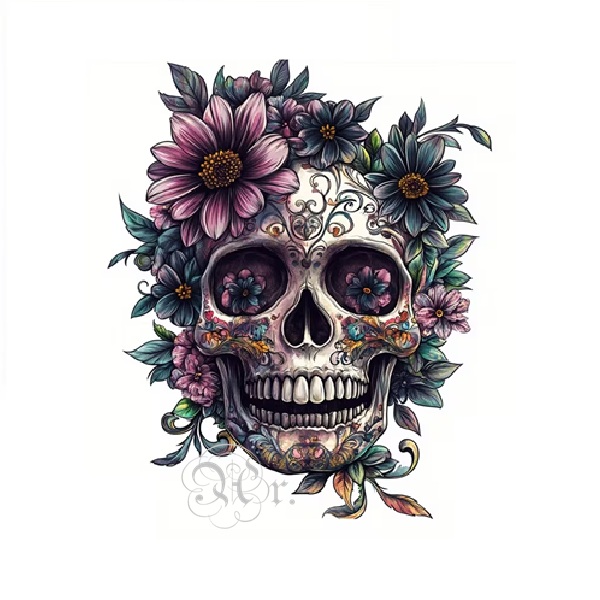 Transfer Textil Dtf 18*18 Cm. Calavera Mejicana