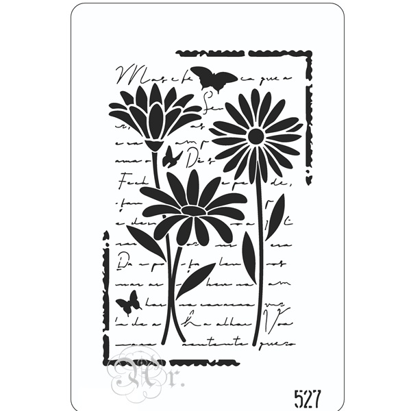 Stencil 20*30 Cm. 527 Carta Flores