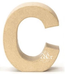 [2012303] Papel Mache Letra C 17.5 Cm.
