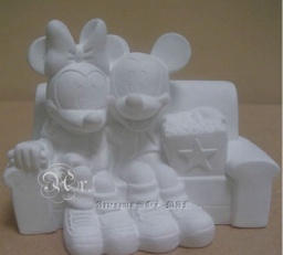 [2001455] Mickey Pareja Banco 455 10*14 Cm. P. Ceramico