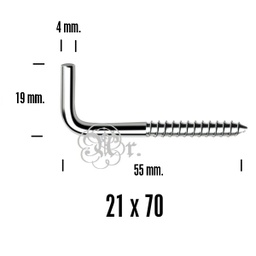[0509221100] Alcayata  21*70 100 Unid.