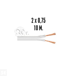 [050200110] Cable Audio Blanco 2*0.75 10 M.