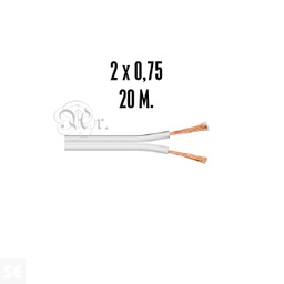 [050200120] Cable Audio Blanco 2*0.75 20 M.