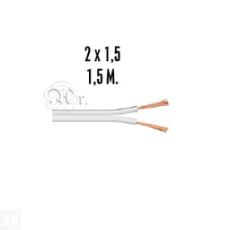 [0502026] Cable Audio Blanco 2*1.5 1.5 M.