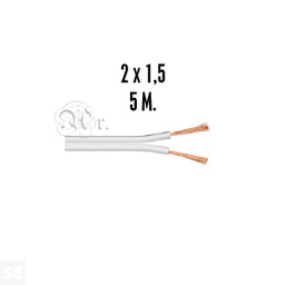 [05020265] Cable Audio Blanco 2*1.5 5 M.