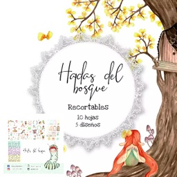 [0816019] Recortables Scrap Hadas Del Bosque 10H. Lauranabrush