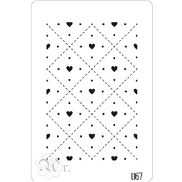 [0848067] Stencil 20*30 Cm. 067 Corazones 