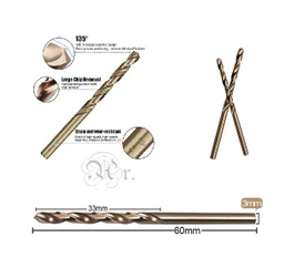 [1010130] Set 2 Brocas Hss Cobalto 3 Mm.