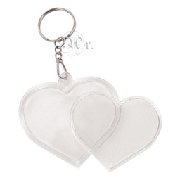[0878201] Set 2 Llavero Corazon Plastico 4.8 Cm.