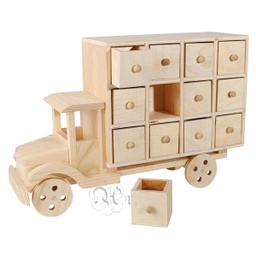 [1113723] Calendário do Advento Camião 28,5*19*9,5 cm.