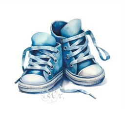 [0886033] Transfer Textil Dtf 18*18 Cm. Bambas Azules