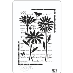 [0848527] Stencil 20*30 Cm. 527 Carta Flores