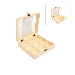 [1113602] Caja Vitrina 9 Divisiones 602 20*20*5.5 cm.